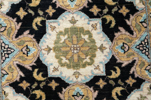 Chobi Black Runner Hand Knotted 29 X 100 Area Rug 700-147096 Image 4