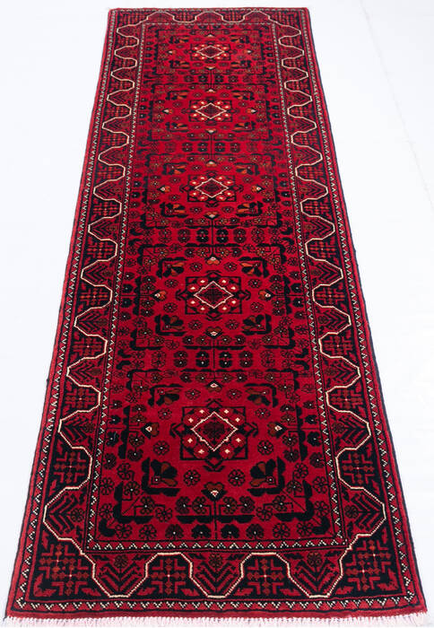 Khan Mohammadi Red Runner Hand Knotted 22 X 71 Area Rug 700-147098 Image 1
