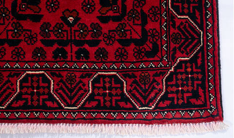 Khan Mohammadi Red Runner Hand Knotted 22 X 71 Area Rug 700-147098 Image 3