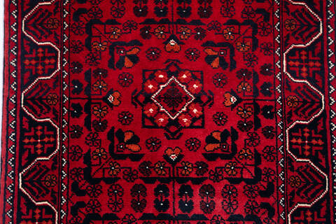 Khan Mohammadi Red Runner Hand Knotted 22 X 71 Area Rug 700-147098 Image 4