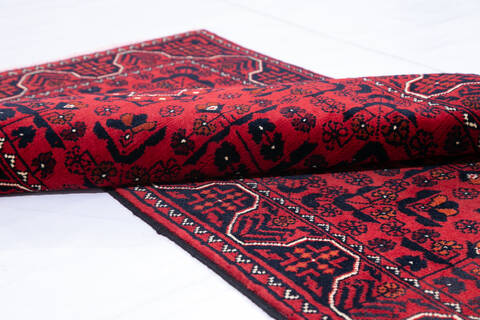 Khan Mohammadi Red Runner Hand Knotted 22 X 71 Area Rug 700-147098 Image 5