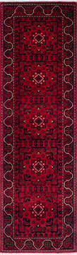 Khan Mohammadi Red Runner Hand Knotted 2'2" X 7'1"  Area Rug 700-147098