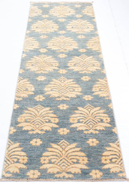 Chobi Grey Runner Hand Knotted 23 X 66 Area Rug 700-147099 Image 1