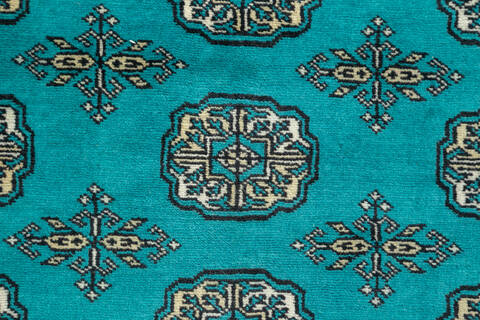 Bokhara Green Hand Knotted 48 X 65 Area Rug 700-147103 Image 3