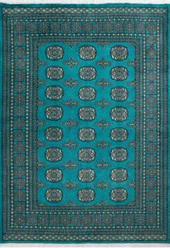 Pakistani Bokhara Green Rectangle 5x7 ft Wool Carpet 147103