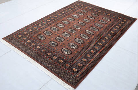 Bokhara Brown Hand Knotted 49 X 66 Area Rug 700-147105 Image 2