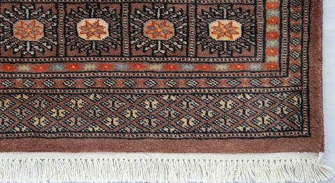 Bokhara Brown Hand Knotted 49 X 66 Area Rug 700-147105 Image 3