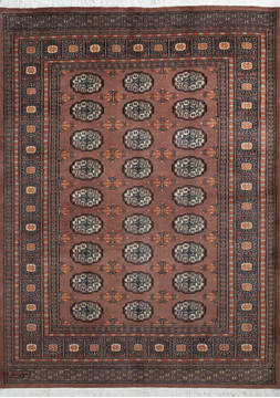 Pakistani Bokhara Brown Rectangle 5x7 ft Wool Carpet 147105