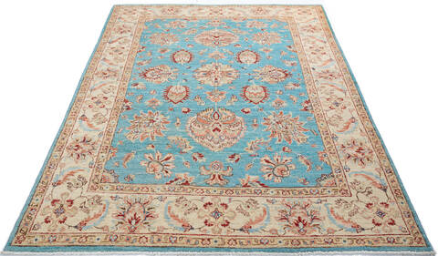 Chobi Blue Hand Knotted 50 X 70 Area Rug 700-147108 Image 1