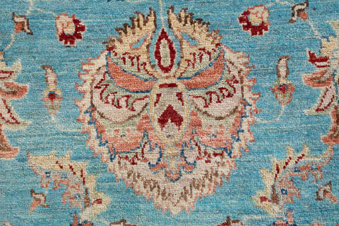Chobi Blue Hand Knotted 50 X 70 Area Rug 700-147108 Image 3