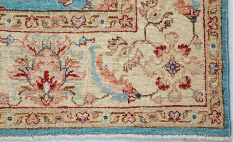 Chobi Blue Hand Knotted 50 X 70 Area Rug 700-147108 Image 6