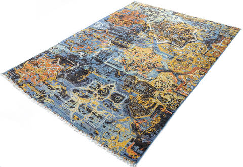 Chobi Multicolor Hand Knotted 411 X 68 Area Rug 700-147109 Image 2