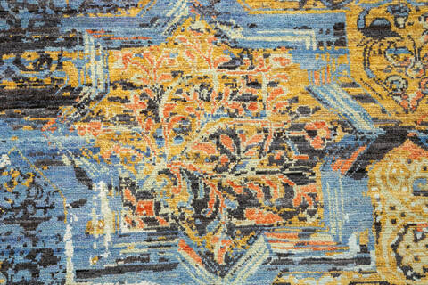 Chobi Multicolor Hand Knotted 411 X 68 Area Rug 700-147109 Image 3