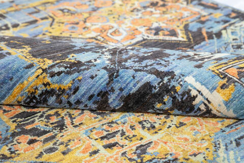 Chobi Multicolor Hand Knotted 411 X 68 Area Rug 700-147109 Image 6
