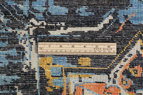 Chobi Multicolor Hand Knotted 411 X 68 Area Rug 700-147109 Image 7
