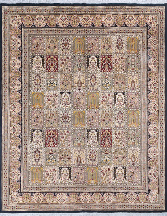 Pak-Persian Black Hand Knotted 81 X 100 Area Rug 700-147110 Image 0