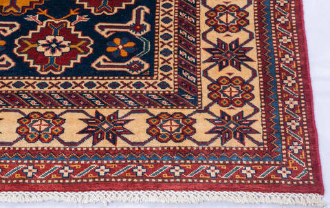 Kazak Blue Hand Knotted 611 X 100 Area Rug 700-147115 Image 4