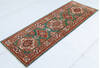 Kazak Green Runner Hand Knotted 22 X 62  Area Rug 700-147118 Thumb 2