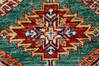 Kazak Green Runner Hand Knotted 22 X 62 Area Rug 700-147118 Thumb 5