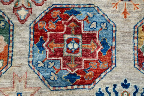Chobi Grey Hand Knotted 50 X 68 Area Rug 700-147119 Image 4