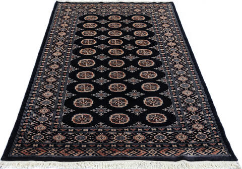 Bokhara Black Hand Knotted 41 X 66 Area Rug 700-147121 Image 1