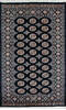 Bokhara Black Hand Knotted 41 X 66  Area Rug 700-147121 Thumb 0