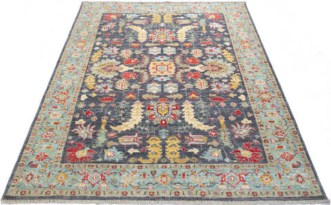 Chobi Grey Hand Knotted 50 X 67 Area Rug 700-147123 Image 1