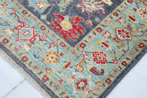 Chobi Grey Hand Knotted 50 X 67 Area Rug 700-147123 Image 4