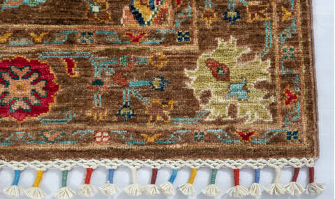 Chobi Brown Runner Hand Knotted 26 X 70 Area Rug 700-147124 Image 3