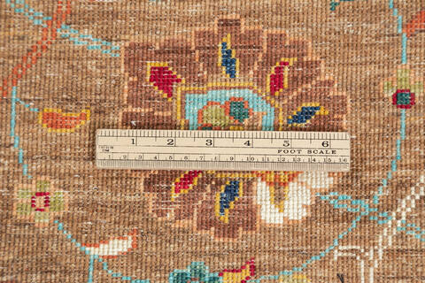 Chobi Brown Runner Hand Knotted 26 X 70 Area Rug 700-147124 Image 7