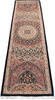 Pak-Persian Black Runner Hand Knotted 26 X 100  Area Rug 700-147126 Thumb 1