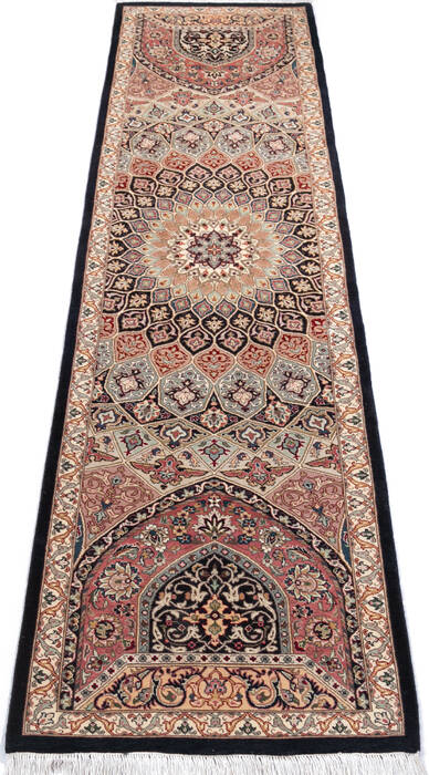 Pak-Persian Black Runner Hand Knotted 26 X 100 Area Rug 700-147127 Image 1
