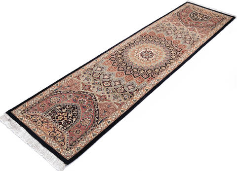 Pak-Persian Black Runner Hand Knotted 26 X 100 Area Rug 700-147127 Image 2