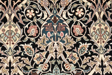 Pak-Persian Black Runner Hand Knotted 26 X 102 Area Rug 700-147128 Image 4