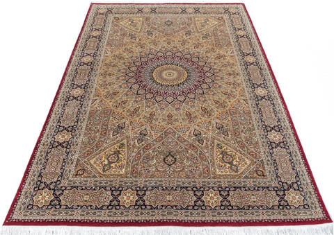 Pak-Persian Red Hand Knotted 62 X 94 Area Rug 700-147129 Image 1