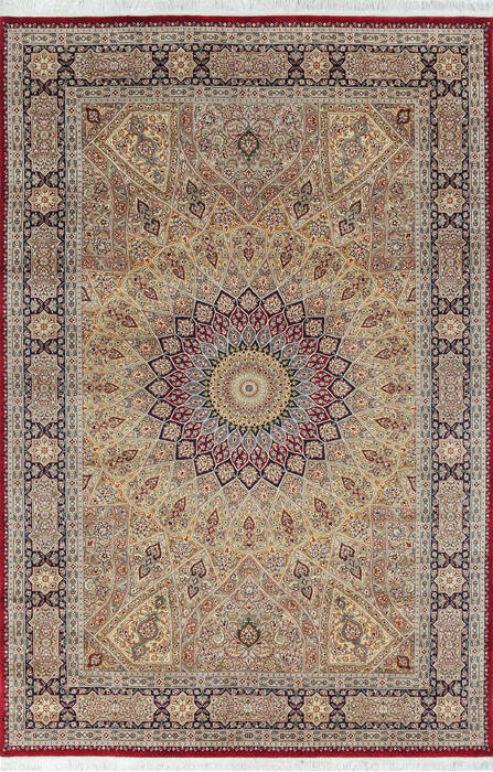 Pak-Persian Red Hand Knotted 62 X 94 Area Rug 700-147130 Image 0