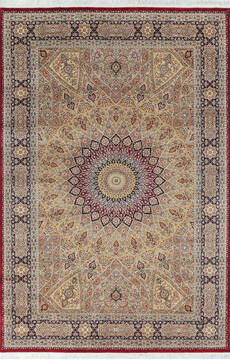 Pak-Persian Red Hand Knotted 6'2" X 9'4"  Area Rug 700-147130