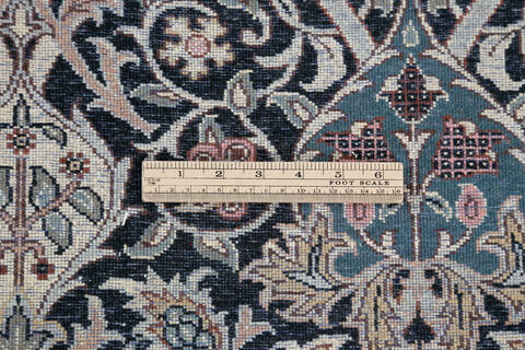 Pak-Persian Black Square Hand Knotted 62 X 61 Area Rug 700-147131 Image 6