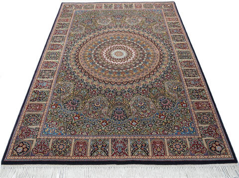 Pak-Persian Blue Hand Knotted 47 X 71 Area Rug 700-147133 Image 1