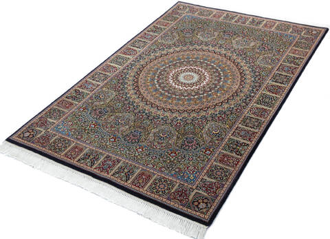 Pak-Persian Blue Hand Knotted 47 X 71 Area Rug 700-147133 Image 2
