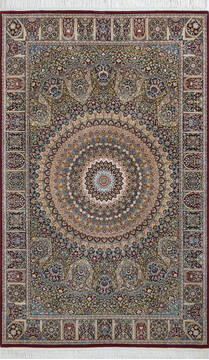 Pak-Persian Red Hand Knotted 4'8" X 7'5"  Area Rug 700-147134