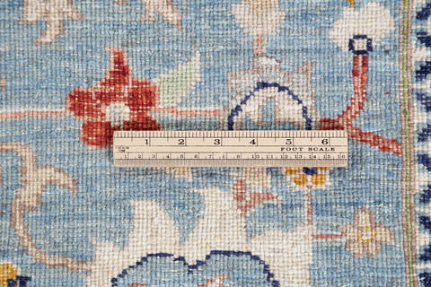 Chobi Blue Hand Knotted 81 X 101 Area Rug 700-147135 Image 7