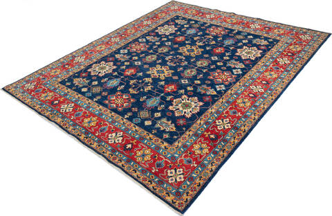 Kazak Blue Hand Knotted 81 X 99 Area Rug 700-147138 Image 2