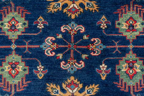 Kazak Blue Hand Knotted 81 X 99 Area Rug 700-147138 Image 6