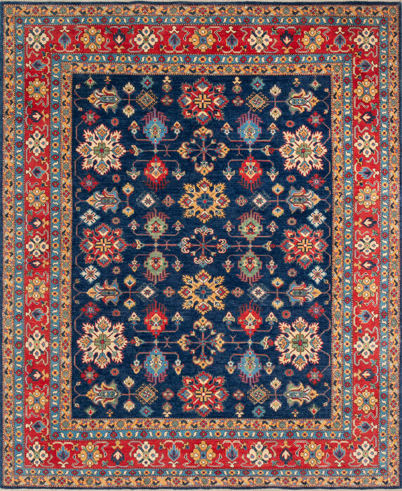 Kazak Blue Hand Knotted 81 X 99 Area Rug 700-147138 Image 0