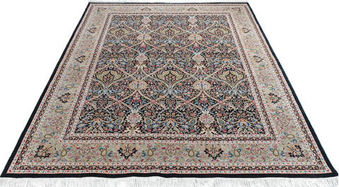 Pak-Persian Black Hand Knotted 82 X 102 Area Rug 700-147140 Image 1