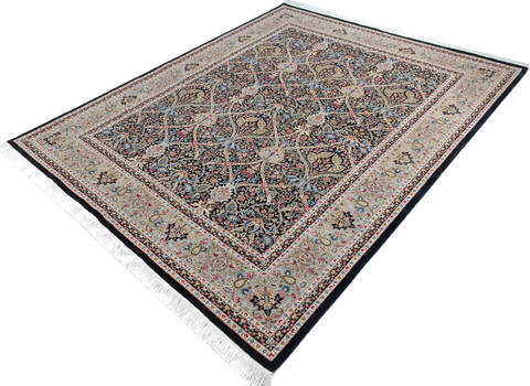 Pak-Persian Black Hand Knotted 82 X 102 Area Rug 700-147140 Image 2
