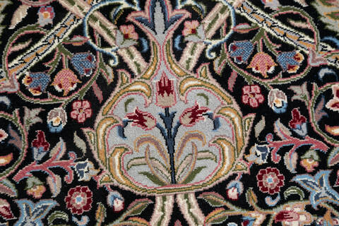 Pak-Persian Black Hand Knotted 82 X 102 Area Rug 700-147140 Image 6