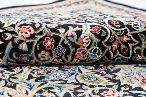 Pak-Persian Black Hand Knotted 82 X 102 Area Rug 700-147140 Image 7