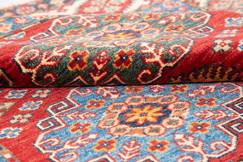 Kazak Red Hand Knotted 41 X 57 Area Rug 700-147141 Image 6